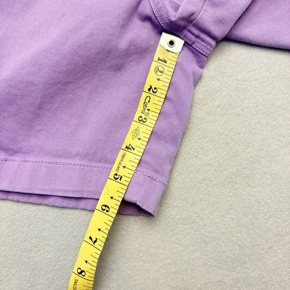 BearBottom Shorts Stretch Elastic Waist 5.5” Chino Shorts (2) Purple Teal Size L